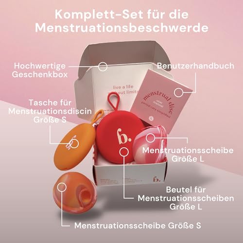 Wiederverwendbare Periodenscheibe, bis zu 12 Stunden, nachhaltige Menstruationsscheibe als Alternative zu Tampons und Menstruationstasse, Menstruationsscheibe für leichte oder starke Regelblutung