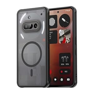 Effcotuo Magnetisch Hülle für Nothing Phone 3A Case [Kompatibel mit MagSafe] Vollständiger Kameraschutz, Magnet Handyhülle Case, Stoßfest Dünn Durchscheinende Matt SchutzHülle-Schwarz