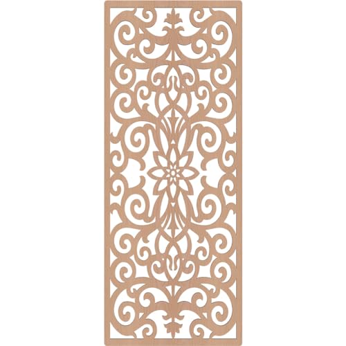 Image of Buel Decorative Pierced Fretwork Wood Wall Panels, 15 3 /8 inchW x 39 3 /8 inchH x 1 /4 inchT, Alder