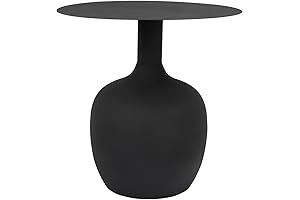 18"x18"x18" Black KD Textured Metal Table: A Contemporary Statement Piece