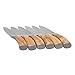 La Cote 6 Piece Steak Knives Set Japanese Stainless Steel Olive Wood Handle In Gift Box (6 PC Steak Knife Set Olive Wood)