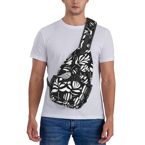 Mochila Sling Negro con Estampado para Hombre y Mujer miniatura 2