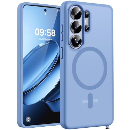 TOCOL for Samsung Galaxy S26 Ultra Case, Built-in Magnetic Ring, Drop Protection, Slim Translucent Matte Phone Case for Galaxy S26 Ultra 6.9 inch (Light Blue)