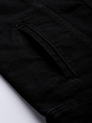 Image of The Indian Garage Co Men Slim Fit Solid Denim Trucker Jackets