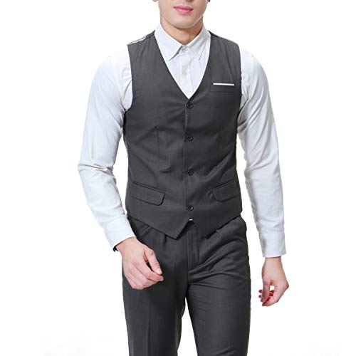 Allthemen, heren, 3-delig, slim fit, pak, kostuum, twee knopen, business, Sakko - Image 6