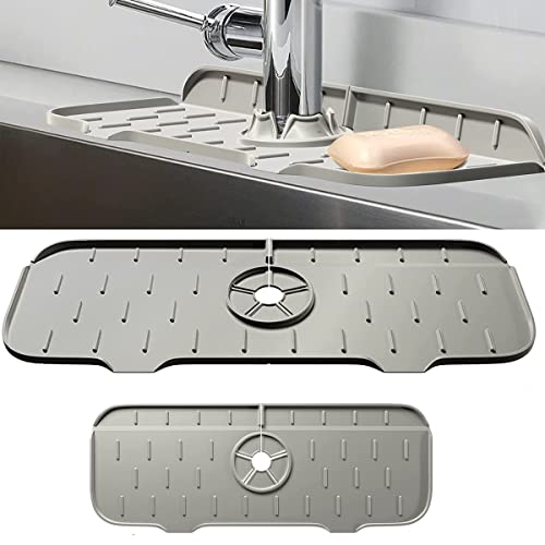 NAUDILIFE Tampons de Robinet en Silicone pour évier de Cuisine, Protection Anti-éclaboussures pour évier de Cuisine, Coussin d'évier, Tapis d'évier, Tapis d'évier, Tapis de Lave-Vaisselle Cover