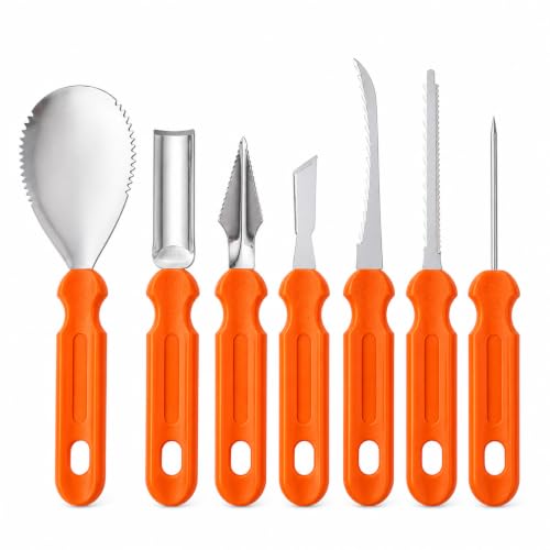 HUIAWAY Halloween Pumpkin Carving Kit, DIY Halloween Jack-O-Lantern Decorating Tool