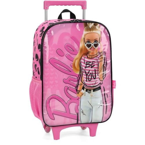 Mochila Infantil Com Rodinha Barbie G Rosa 107081