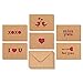Romantic Die Cut Greeting Cards with Envelopes for Valentine's, Anniversaries (4 x 6 In, 12 Pack)
