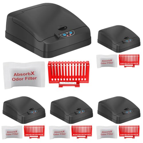 iTouchless New Official 13G Sensor Trash Can Lid Replacement | Odor Filter, Fits 13 Gal (Pack of 5)