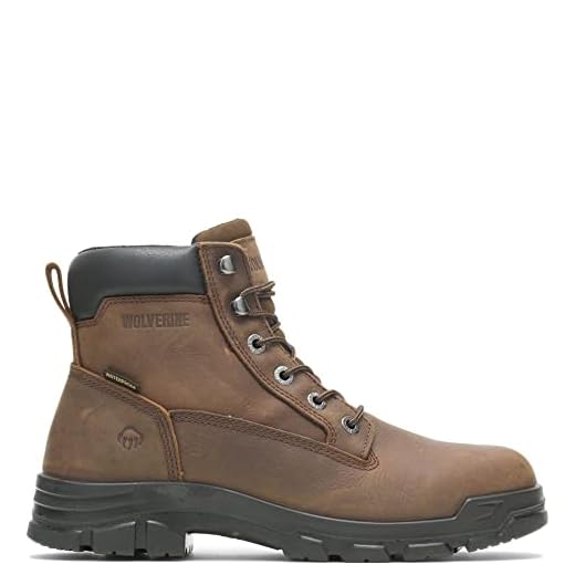 Wolverine Men's Chainhand Waterproof 6" Boot Industrial Shoe, Brown, 16 Medium
