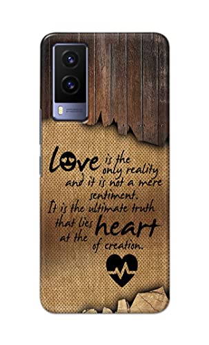 Image of PRINTFIDAA Love is The Only Reality and It is Not Mere Sentiment Printed Designer Hard Case for Vivo V21e 5G Back Cover -(e) RPM1010