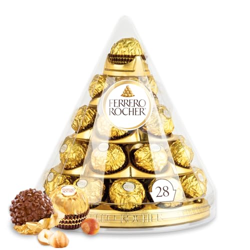 FERRERO ROCHER Fine Hazelnut Milk Chocolates - 28-Piece Gift Box - 350 g