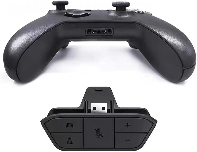 ZEKAROUL Stereo Headset Adapter，USB 3.5 mm Audio Jack Volume Control Game Audio Mic Headphone Converter for Xbox One/One S/Elite 1&2/Series S|X Controllers
