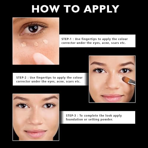 Image of FASHION COLOUR Colour Correction Professional Makeup Base | Full coverage Concealer | Face Makeup | Corrector For Under Eye Dark Circles, Acne & Blemishes | Matte Finish | 3g | FS29