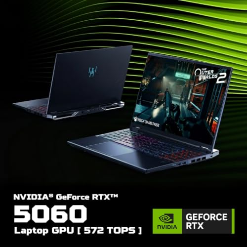 Image of Acer Predator Helios Neo Gaming Laptop - Intel Core i7, RTX 5060, 16 inch 180Hz | WUXGA IPS (1920 x 1200) | 16GB DDR5 | 512GB Gen 4 SSD | Killer Wi-Fi 6E | 4-Zone RGB Backlit Keyboard | PHN16-I31-74AY