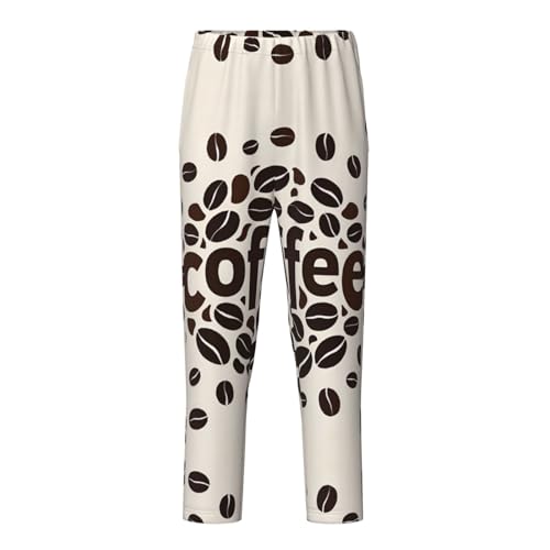 Pajama Pants Pajama Bottoms with Elastic Waistband Sleepwear Lounge PantsCoffee Bean