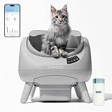 CATLINK Arenero Gatos autolimpiable sin reconocimiento multicats, con diseño Abierto, 5 GHz Wi-Fi, Gran Volumen XXL 12L, Compatible con Todo Tipo de Arena, Ideal para 1 Gato (Gris)