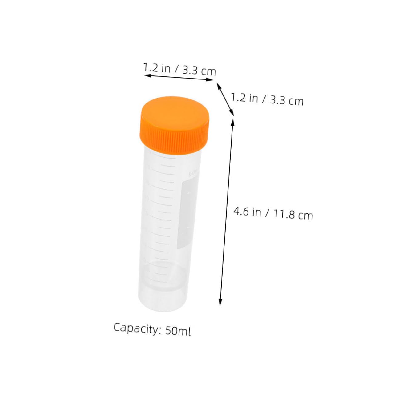Alipis 10 Pack 50ml Scientific Test Tubes Centrifuge Tubes Screw Caps Plastic Storage Tubes