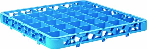 Carlisle FoodService Products RE3614 OptiClean Divided Glass Rack Extenders, Set of 6 (36-compartments, Polypropylene, Blue)
