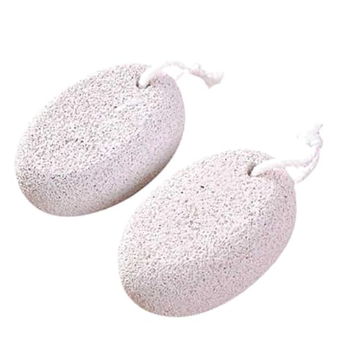 FOMIYES 2pcs Double Sided Foot File Remover Natural Stone Scrubber for Dead Skin Removal Rounded Edge Design Comfortable Grip Promotes Skin Health