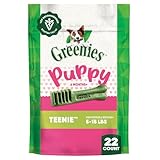 Greenies Veterinarian-Recommended Natural Dental Puppy Treats Teenie Size, 6 oz. Pack, 22 Count