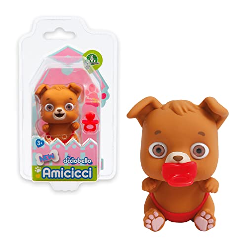 Cicciobello, Amicicci Pet, Surtido de Mascotas bebés para muñecos blanditos chiquititos, con pañal y Chupete, 6 Modelos Diferentes, Gato, Perro o Conejo, Envío Aleatorio, +3 años, Famosa (CC03900)