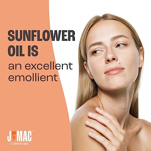 J Mac Botanicals Organic Sunflower Oil (16 Oz Glass Bottle) Usda Organic Certified 100% Pure Carrier Oil thumb #6