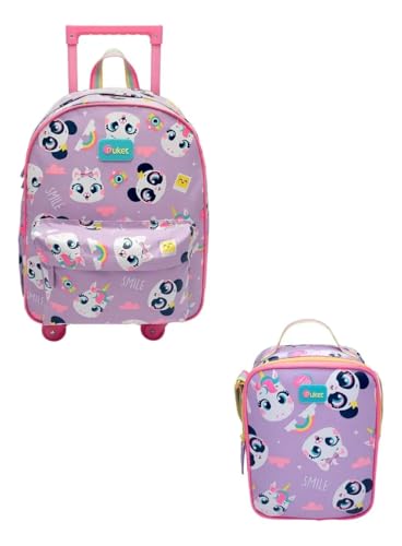 Kit Mochila + Lancheira Multibichos Best Friend Puket