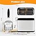 Midollarle Heavy-Duty Cat Litter Scoop with Holder, Metal Cat Scooper Holder Trash Container, Aluminum Kitty Poop Sifting Shovel Captures All Clumps, Speed Sifter Litter Box Scooper with Cats Caddy