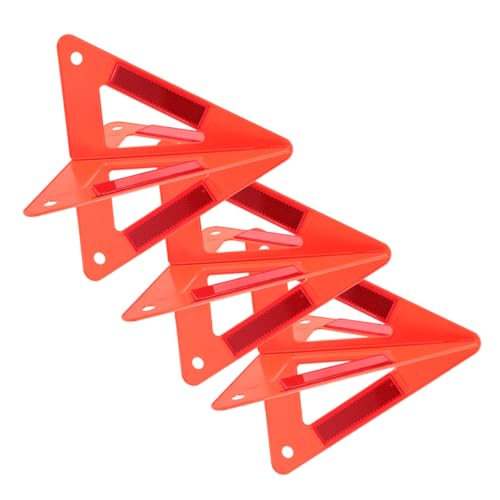 TOGEVAL Triángulos Reflectantes De Advertencia Para Vehículos 3 Piezas Plegables Kit De Seguridad Vial Para Carretera y Emergencias Conductor