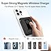 Vexnara Magnetic Portable Charger, 10000mAh Wireless Power Bank for iPhone with Built-in Cables, 20W Fast Charging for Magsafe Battery Pack with Stand for iPhone Air/17/16/15/14/13/12 and Apple Watch