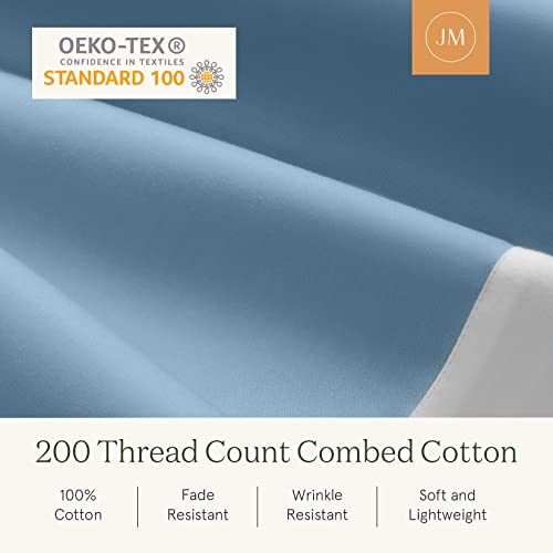 La Jolie Muse King Duvet Cover Set, 100% Combed Cotton Duvet Cover King Size, Soft And Breathable Bedding Set For All Seasons (King, Sky Blue) #TOP3