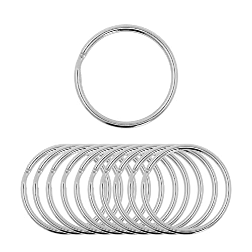 Mandala Crafts 1.25 Inch Metal Key Rings – 100 Bulk