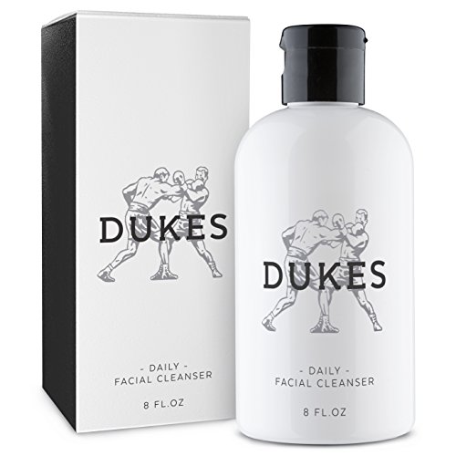 Dukes Daily Anti-Aging Facial Cleanser 8oz – Exfoliating Face Wash for Men – Organic Anti-Acne Washer – Great for Sensitive, Normal, Oily, Dry and Combination Skin and Pores