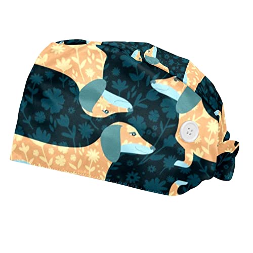 Chapeaux bouffants teckel pour un quotidien medical colore et confortable