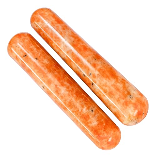 Image of Sunstone Crystal Wand - Smooth Crystal Wand for Energy Healing, Chakra Balancing, Meditation and Home Decor - Crystals and Healing Stones for Gift