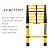 UWYTGF Fiberglass Non Conductive Telescoping Ladder for Electrical Work & Home Attic - 8.5Ft/10.5Ft/12.5Ft/15.5Ft Extension Easy to use and Carry Telescopic ladders,3.5m/11.5ft