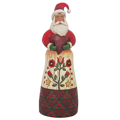 Jim Shore 4058766 Folklore Santa Holding Heart Figurine