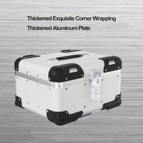 Coffre en Aluminium Noir pour Moto de 28L Finition Haute Qualité