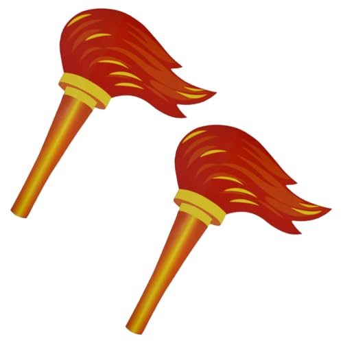 TOGEVAL Antorcha Realista de Cartón y Fieltro 30-40 CM 2 Piezas para Fiesta Temática y Competición Deportiva Objeto Decorativo Portátil para Eventos y Celebraciones al Aire Libre