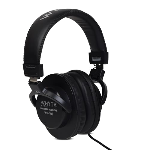 Image of WH-100 Monitor Headphones - High-Definition Sound, Over-Ear Design, Noise Isolation, Perfect for Studio Recording - Durable and Professional Audio Performance