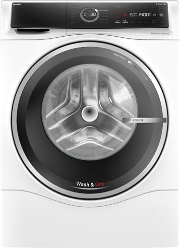 BOSCH - Lavadora-Secadora, 10,5/6 kg, Serie 8, Dosificación Automática, Silenciosa, Home Connect, AutoDry, Blanco, WNC254A0ES