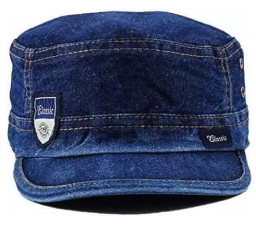 Image of Men's & Women's Unisex Denim Cap (Blue Black Free Size) (Pack of 1)