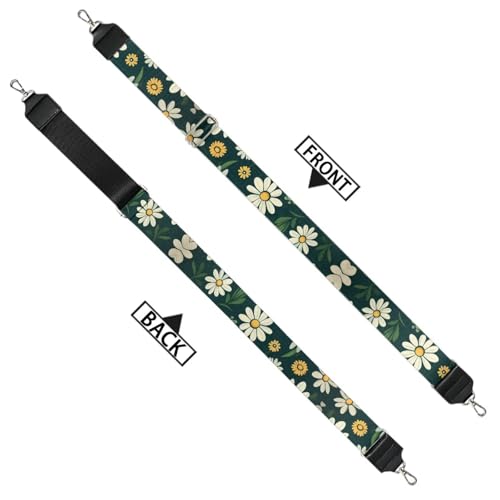 Image of GLENLCWE Green Floral Purse Straps Replacement Adjustable Wide Shoulder Straps for Women Handbags, Crossbody Bag Strap for Purses