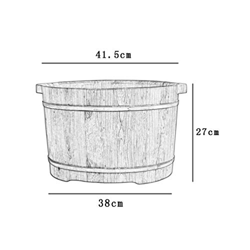 Spa de pies en barril de madera para pedicure y baño miniatura 2