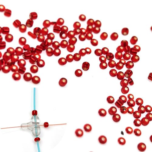 200 piezas de cuentas de vidrio para pesca 1.5mm/2mm miniatura 7