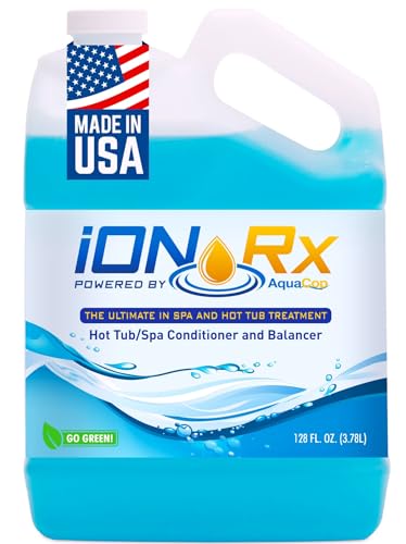 iONRx Hot Tub Clarifier & Spa Water Conditioner – Patented Ion Technology for Crystal‑Clear Water – 4‑in‑1 Advanced Formula – Gentle & Sensitive‑Skin Friendly – 128oz (1 Gallon)