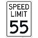 Speed Limit 55 Mph Sign, 10x14 Inches, Rust Free .040 Aluminum, Fade Resistant, Made in USA by Sigo Signs