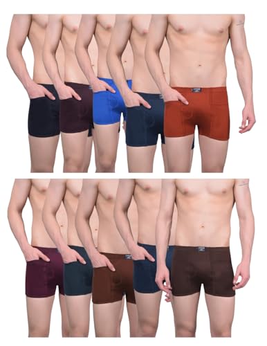 Dollar Lehar Mens Combed Cotton Trunk - Actual Colour May Vary